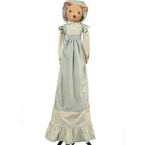 Vintage Vacuum Cover 1970s Charming Green Bear with Hat